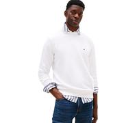 Tommy Hilfiger Uomo Felpa Essential Terry Crewneck con Scollo Rotondo, Bianco (White), L