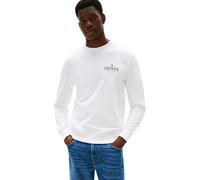 Tommy Hilfiger Uomo Felpa Stacked Regular Fit, Bianco (White), M
