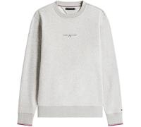 Tommy Hilfiger Uomo Felpa Tipped con Scollo Rotondo, Grigio (Light Grey Heather), XL