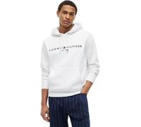 Tommy Hilfiger Uomo Felpa Tommy Logo con Cappuccio, Bianco (White), L