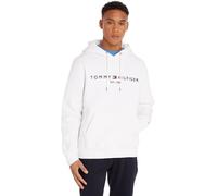 Tommy Hilfiger Uomo Felpa Tommy Logo con Cappuccio, Bianco (White), XXL