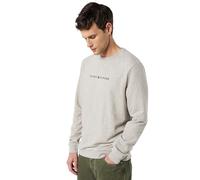 Tommy Hilfiger Uomo Felpa Track Top con Scollo Rotondo, Beige (Heathered Pebble), XL