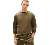 Tommy Hilfiger Uomo Felpa Track Top con Scollo Rotondo, Verde (Army Green), S