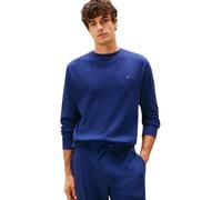 Tommy Hilfiger Uomo Felpa Waffle con Scollo Rotondo, Blu (Preppy Navy), L