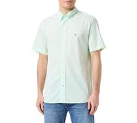 Tommy Hilfiger Flex Gingham RF Shirt S/S MW0MW36144 Camicie Casual, Verde (Mint Gel/Optic White), L Uomo