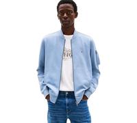 Tommy Hilfiger Uomo Giacca Bomber Essential con Zip, Blu (Brisk Blue), S