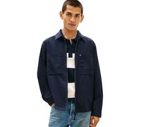 Tommy Hilfiger Uomo Giacca-Camicia Tech Overshirt con Taschini sul Petto, Blu (Desert Sky), M