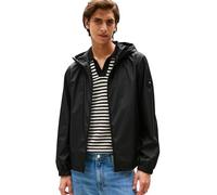 Tommy Hilfiger Uomo Giacca da Mezza Stagione Hooded con Cappuccio, Nero (Black), XL