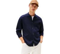 Tommy Hilfiger Uomo Giacca in Maglia Cardigan Essential Over Shirt in Cotone, Blu (Desert Sky), L