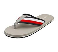 Tommy Hilfiger Uomo Infradito Beach Sandal Ciabatte, Grigio (Antique Silver), 40