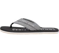 Tommy Hilfiger Hilfiger Chambray Beach Sandal Fm0fm05751, Diapositive Uomo, Black (Black), 42 EU