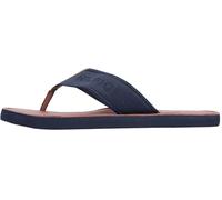 Tommy Hilfiger Uomo Infradito Leather Beach Sandal con Fascetta in Tessuto, Blu (Desert Sky), 44