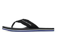 Tommy Hilfiger Uomo Infradito Leather Beach Sandal con Frange, Nero (Black), 40