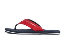 Tommy Hilfiger Uomo Infradito Nyc Beach Sandal con Logo, Rosso (Primary Red), 42