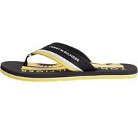 Tommy Hilfiger Uomo Infradito Patch Beach Sandal con Logo, Nero (Black), 39