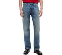 Tommy Hilfiger MW0MW42806 - Cravatta Dritta da Uomo, Colore Blu, Taglia 32W/32L, Denim (Tye Blue), W32 / L32