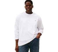 Tommy Hilfiger Uomo Maglietta Maniche Lunghe Stretch Slim Fit con Scollo Rotondo, Bianco (White), 2XL