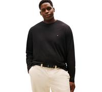 Tommy Hilfiger Uomo Maglietta Maniche Lunghe Stretch Slim Fit con Scollo Rotondo, Nero (Black), 4XL