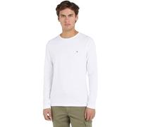 Tommy Hilfiger Uomo Maglietta Maniche Lunghe Stretch Slim Fit Cotone, Bianco (White), XL