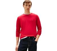 Tommy Hilfiger Uomo Maglietta Maniche Lunghe Stretch Slim Fit Cotone, Multicolore (Medium Red), S