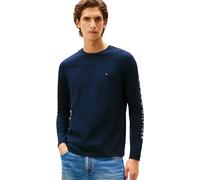 Tommy Hilfiger Uomo Maglietta Maniche Lunghe Tommy Logo Cotone, Blu (Navy Blue), XS