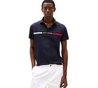Tommy Hilfiger Uomo Maglietta Polo Maniche Chest Insert Regular Fit, Blu (Desert Sky), L