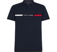Tommy Hilfiger Uomo Maglietta Polo Maniche Chest Insert Regular Fit, Blu (Desert Sky), XL