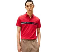 Tommy Hilfiger Uomo Maglietta Polo Maniche Chest Insert Regular Fit, Multicolore (Medium Red), XS