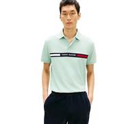 Tommy Hilfiger Uomo Maglietta Polo Maniche Corte Chest Insert Regular Fit, Verde (Crushed Mint), XXL
