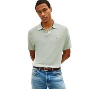 Tommy Hilfiger Uomo Maglietta Polo Maniche Corte Cool Touch Structure Relaxed Fit, Turchese (Minty Grey), XXL