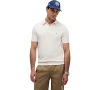 Tommy Hilfiger Uomo Maglietta Polo Maniche Corte Essential Cotton Knitted Grossa, Avorio (Ivory Petal), XXL