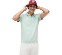 Tommy Hilfiger Uomo Maglietta Polo Maniche Corte Essential Cotton Knitted Grossa, Verde (Minty Essence Heather), L