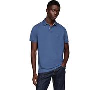 Tommy Hilfiger Uomo Maglietta Polo Maniche Corte Regular Fit con Chiusura con Bottoni, Blu (Aegean Sea), S