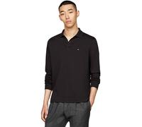 Tommy Hilfiger Uomo Maglietta Polo Maniche Lunghe Liquid Cotton Regular Fit, Nero (Black), 3XL