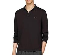 Tommy Hilfiger Uomo Maglietta Polo Maniche Lunghe Liquid Cotton Regular Fit, Nero (Black), L