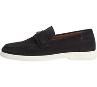 Tommy Hilfiger Uomo Mocassini Light Flag Hardware in Pelle Scamosciata, Blu (Desert Sky), 40