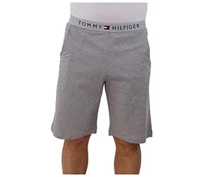 Tommy Hilfiger Uomo Pantaloncini da Pigiama con Logo, Grigio, S