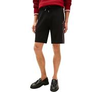 Tommy Hilfiger Uomo Pantaloncini Lounge Stripe Sweatshort Corti, Nero (Black), M
