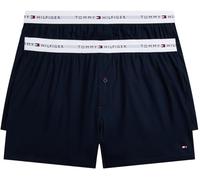Tommy Hilfiger Uomo Pantaloncino Boxer Confezione da 2 Woven Boxer Cotone, Blu (Desert Sky/Desert Sky), S