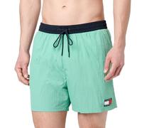 Tommy Hilfiger Uomo Pantaloncino da Bagno Medium Drawstring con Coulisse, Verde (Fort Green), S