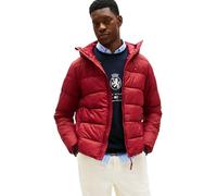 Tommy Hilfiger Uomo Piumino Mid Weight con Cappuccio, Rosso (Regatta Red), XXL