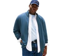 Tommy Hilfiger Uomo Pullover con Cerniera Essential Cotton Zip Thru Collo a Lupetto, Blu (Aegean Sea), 4XL
