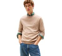Tommy Hilfiger Uomo Pullover Essential Cotton con Scollo Rotondo, Beige (Coastal Taupe), L