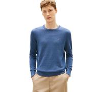 Tommy Hilfiger Uomo Pullover Essential Cotton con Scollo Rotondo, Blu (Aegean Sea Heather), XL