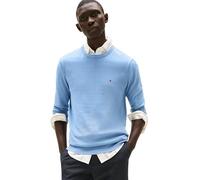 Tommy Hilfiger Uomo Pullover Essential Cotton con Scollo Rotondo, Blu (Brisk Blue), M