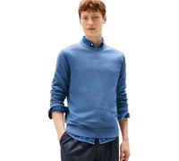 Tommy Hilfiger Uomo Pullover Essential Cotton con Scollo Rotondo, Blu (Petrol Blue Heather), XS