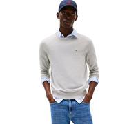 Tommy Hilfiger Uomo Pullover Essential Cotton con Scollo Rotondo, Grigio (Light Grey Heather), S