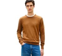 Tommy Hilfiger Uomo Pullover Essential Cotton con Scollo Rotondo, Marrone (Highland Khaki), L