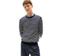 Tommy Hilfiger Uomo Pullover Essential Cotton con Scollo Rotondo, Multicolore (Desert Sky/Ivory), XL