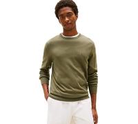 Tommy Hilfiger Uomo Pullover Essential Cotton con Scollo Rotondo, Verde (Battle Green), M
